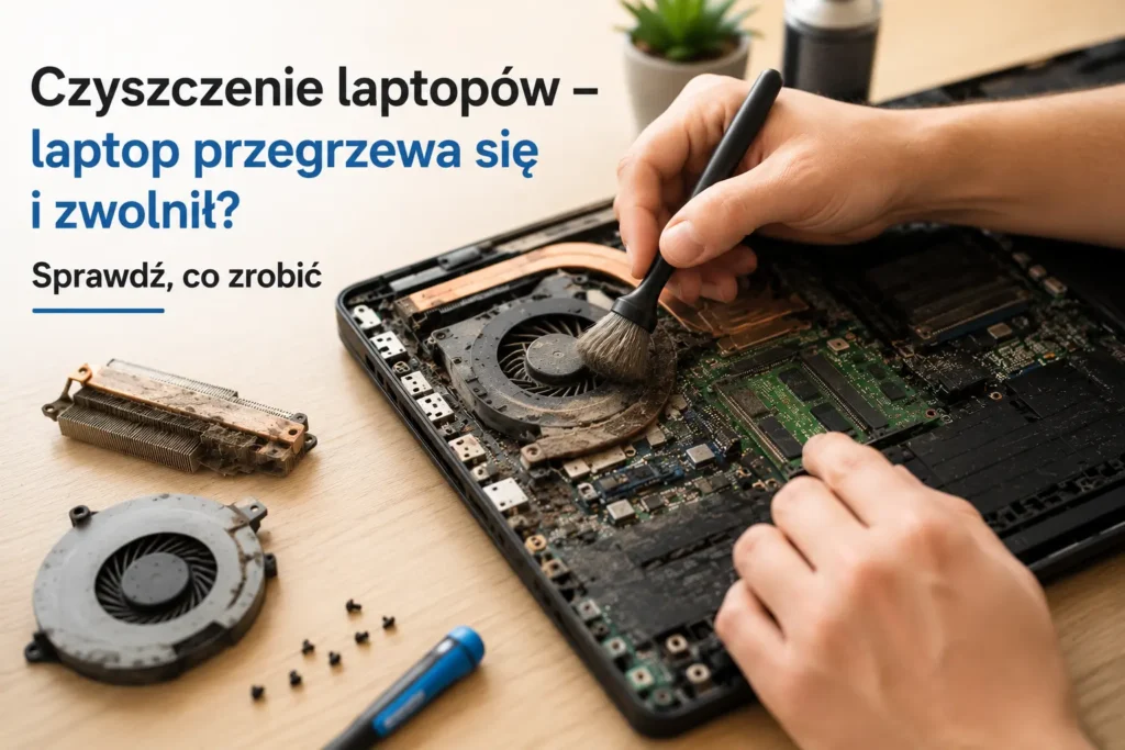 Czyszczenie laptopa z kurzu – usuwanie zabrudzeń z wentylatora i układu chłodzenia laptopa