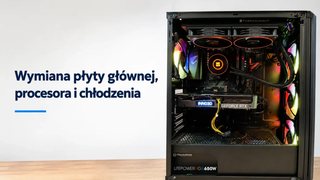 Wymiana płyty głównej, procesora i chłodzenia w komputerze